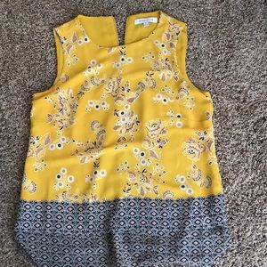 Yellow floral tank